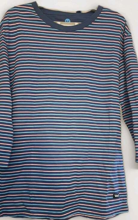 VAST Other - NWT Vast Surfer Tee Shirt Navy Multicolor Stripe Mens Large D50 Raglan New